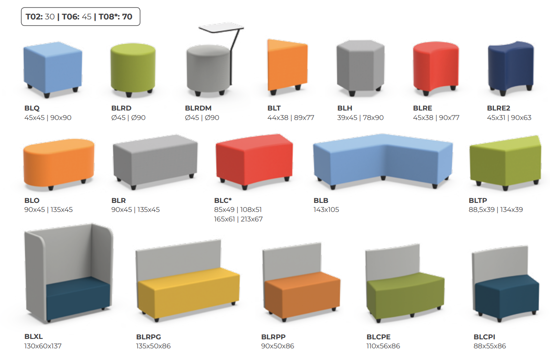 Afbeeldingen van Poefs soft seating  -  groep