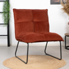 Afbeeldingen van Malaga - fauteuil met sledeonderstel - in velvet