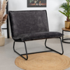 Afbeeldingen van Paris - fauteuil met sledeonderstel - in velvet