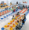 Afbeeldingen van Spaceflex 2.0 - rechthoekige klaptafel - blad in laminaat - 12 geïntegreerde stoelen - zithoogte 41 cm