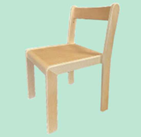 Afbeeldingen van Tina - houten stoel - zonder armleuningen - stapelbaar - H 43 - 46 cm