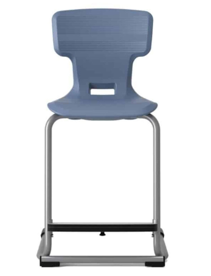 Afbeeldingen van Kiboo 4-pootsstoel met voetensteun - pakket 3 stuks - blauw