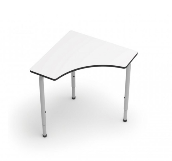Afbeeldingen van Arrow tafel - 68x68 cm - wit blad - onderstel alu - pakket 6 stuks