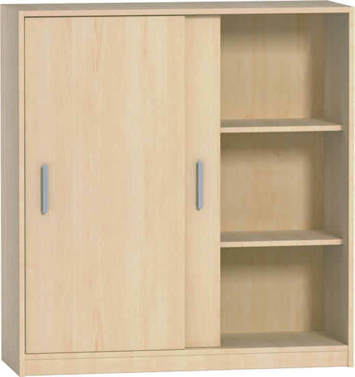 Houten kast met middenwand en schuifdeuren - 3 OH