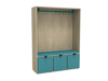 Afbeeldingen van Cube Locker - garderobe met zitelement en poefs